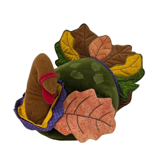VTG Hallmark Turkey Plush Stuffed Animal Thanksgiving Table Decor Centerpiece - Picture 1 of 9